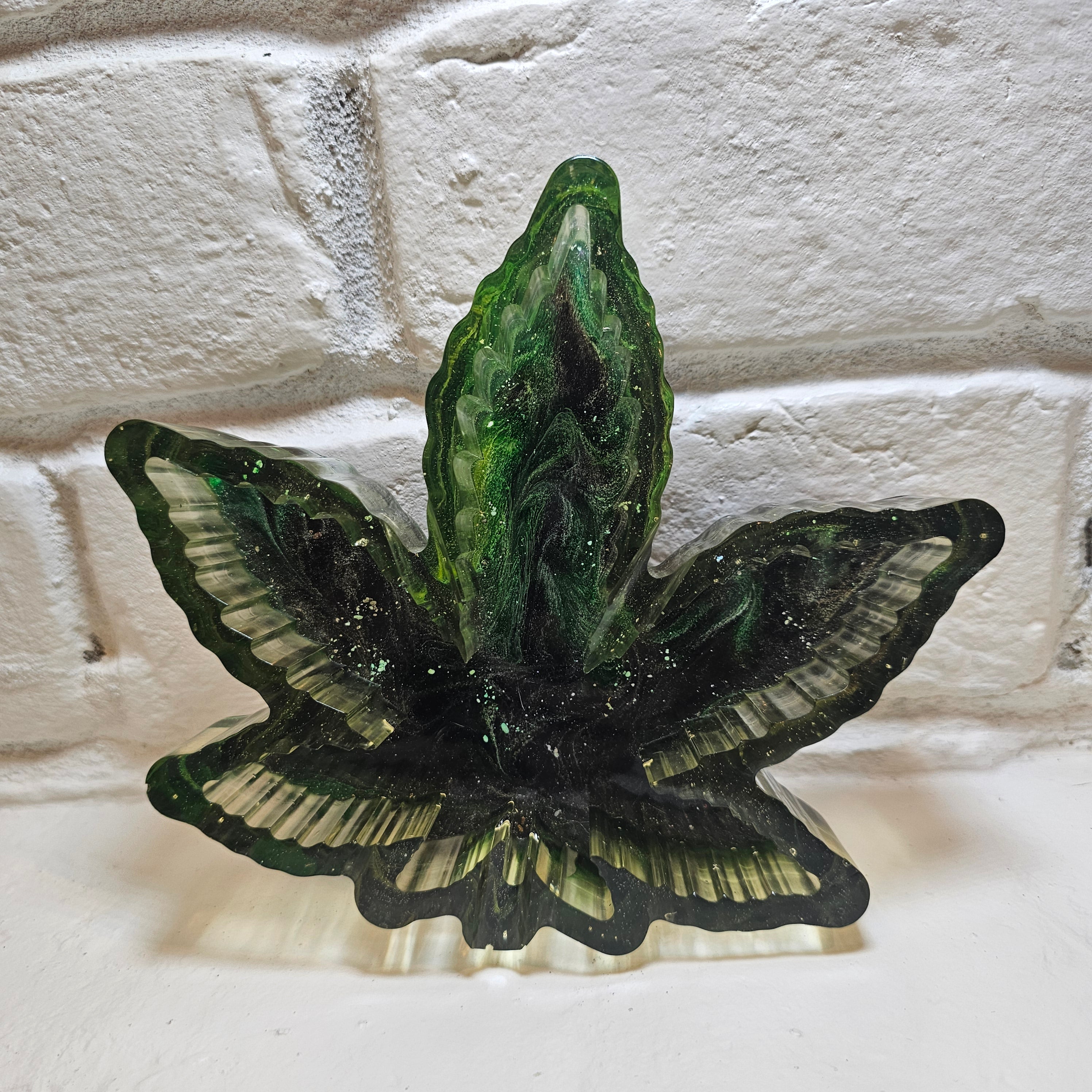 😡 Green Weed Leaf Ashtray