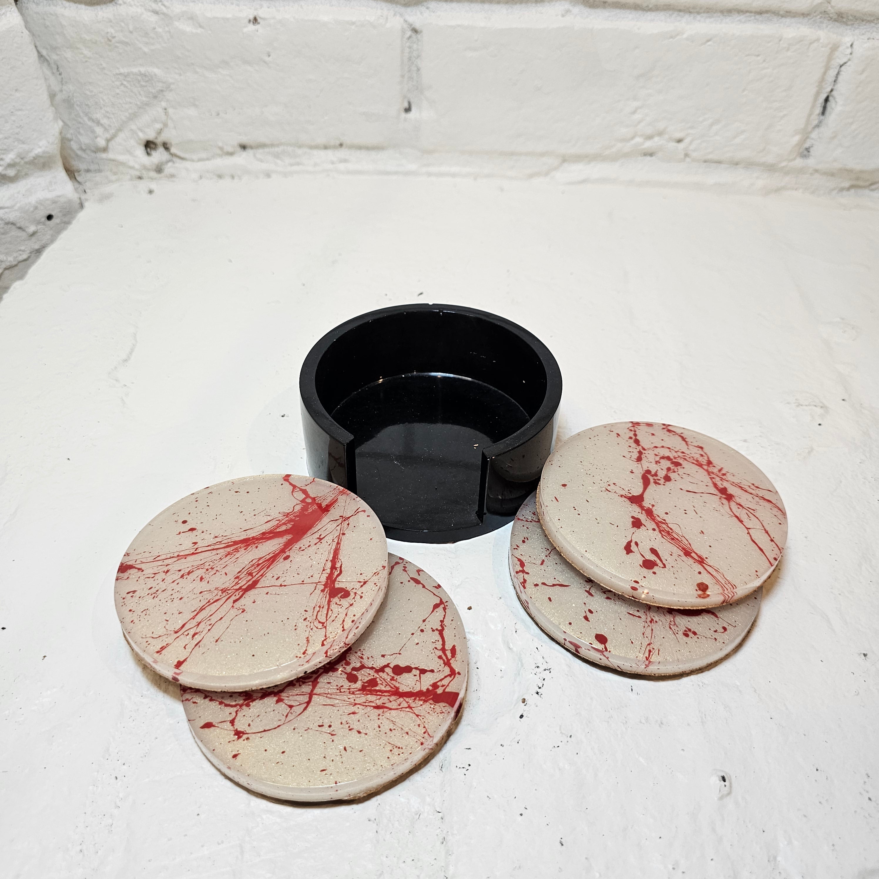 Blood splatter coaster sets🥲