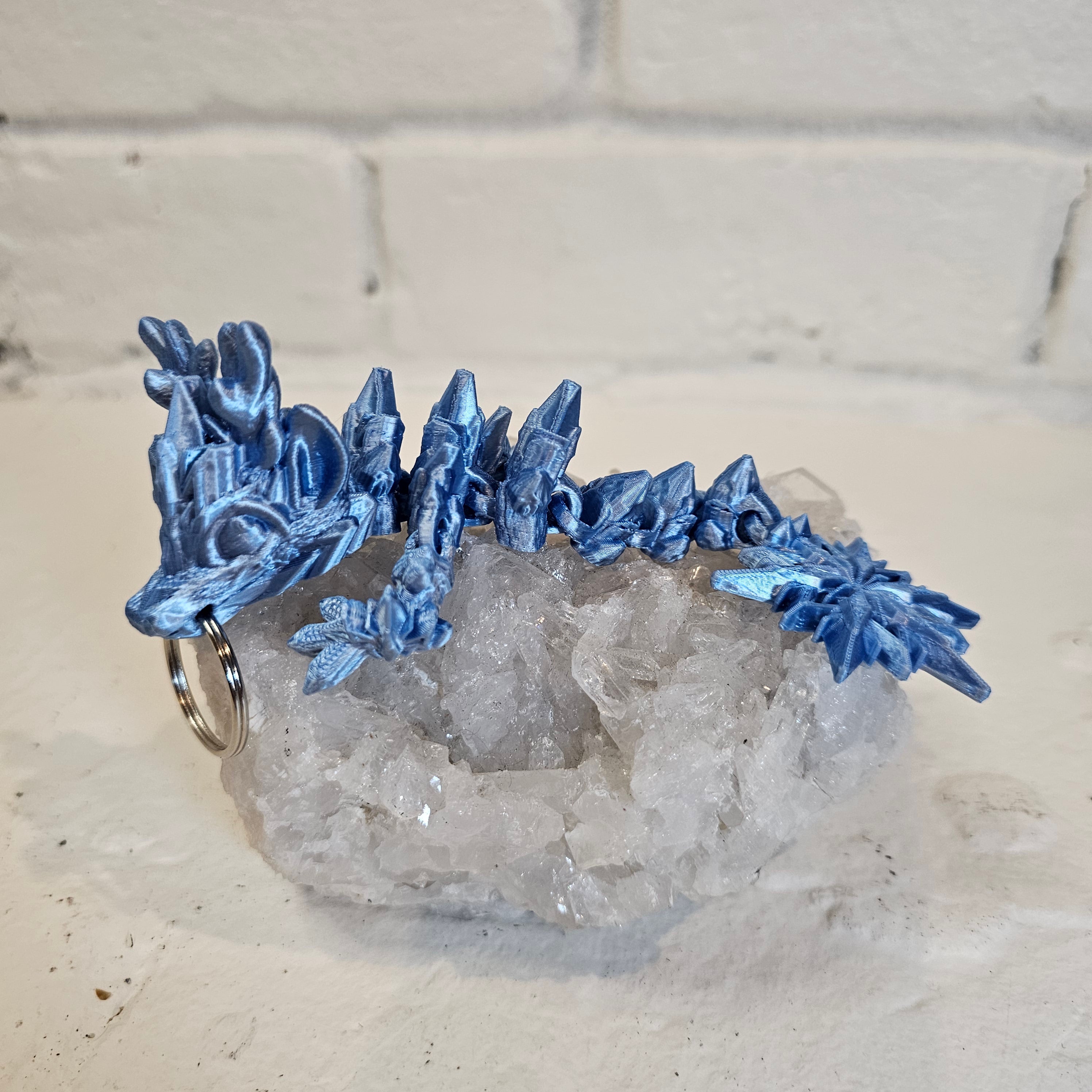 Winter Dragon Keychain