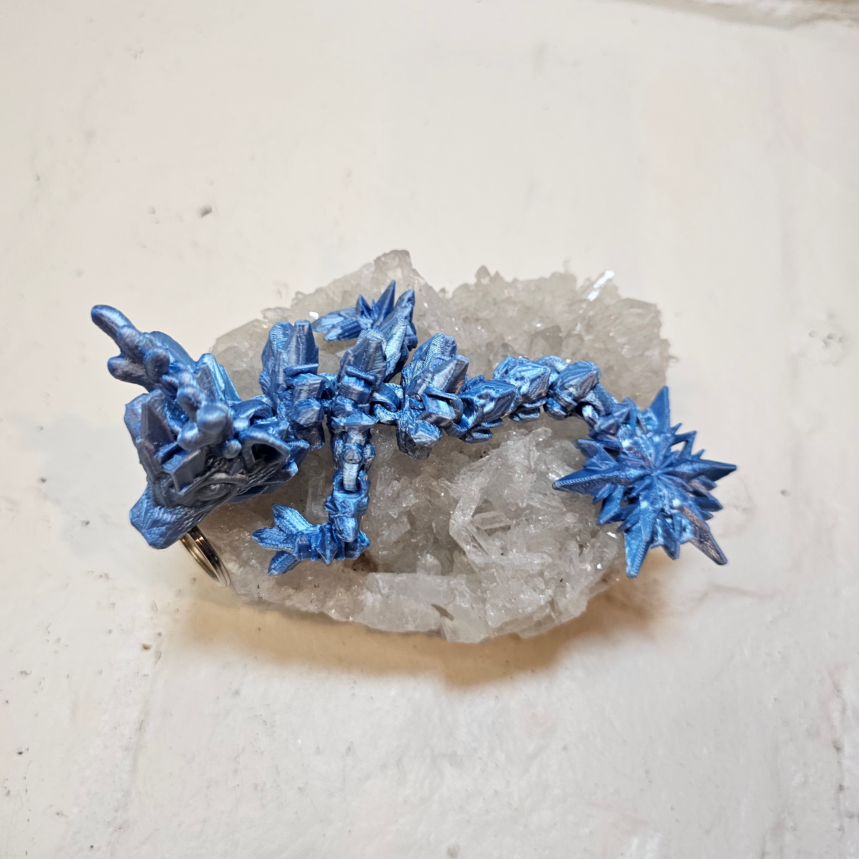 Winter Dragon Keychain