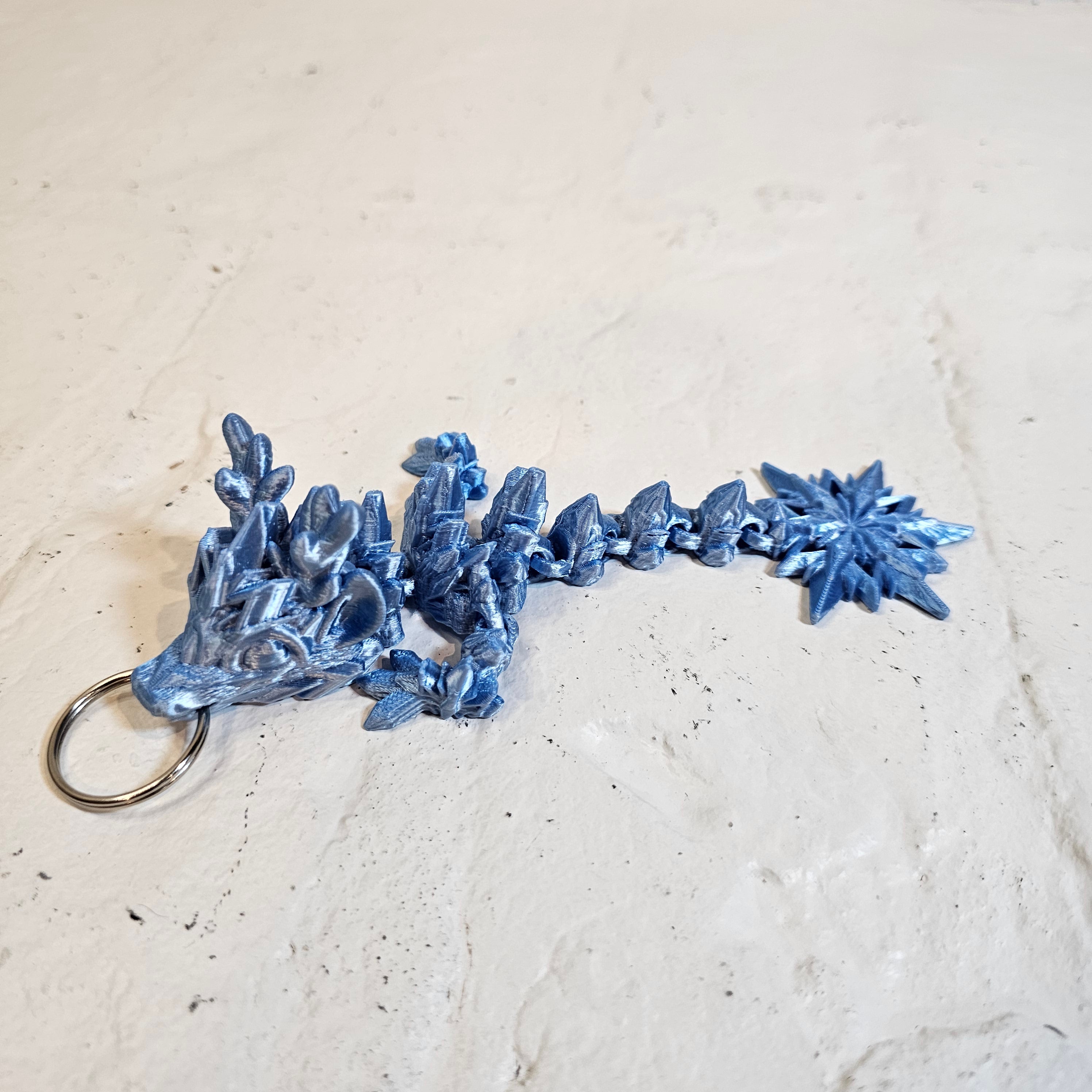 Winter Dragon Keychain
