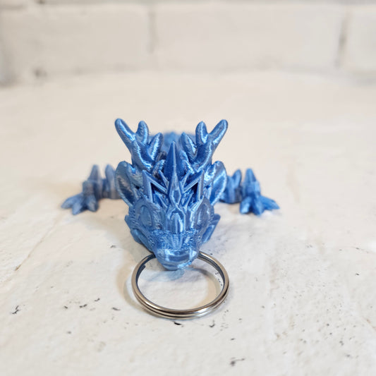 Winter Dragon Keychain