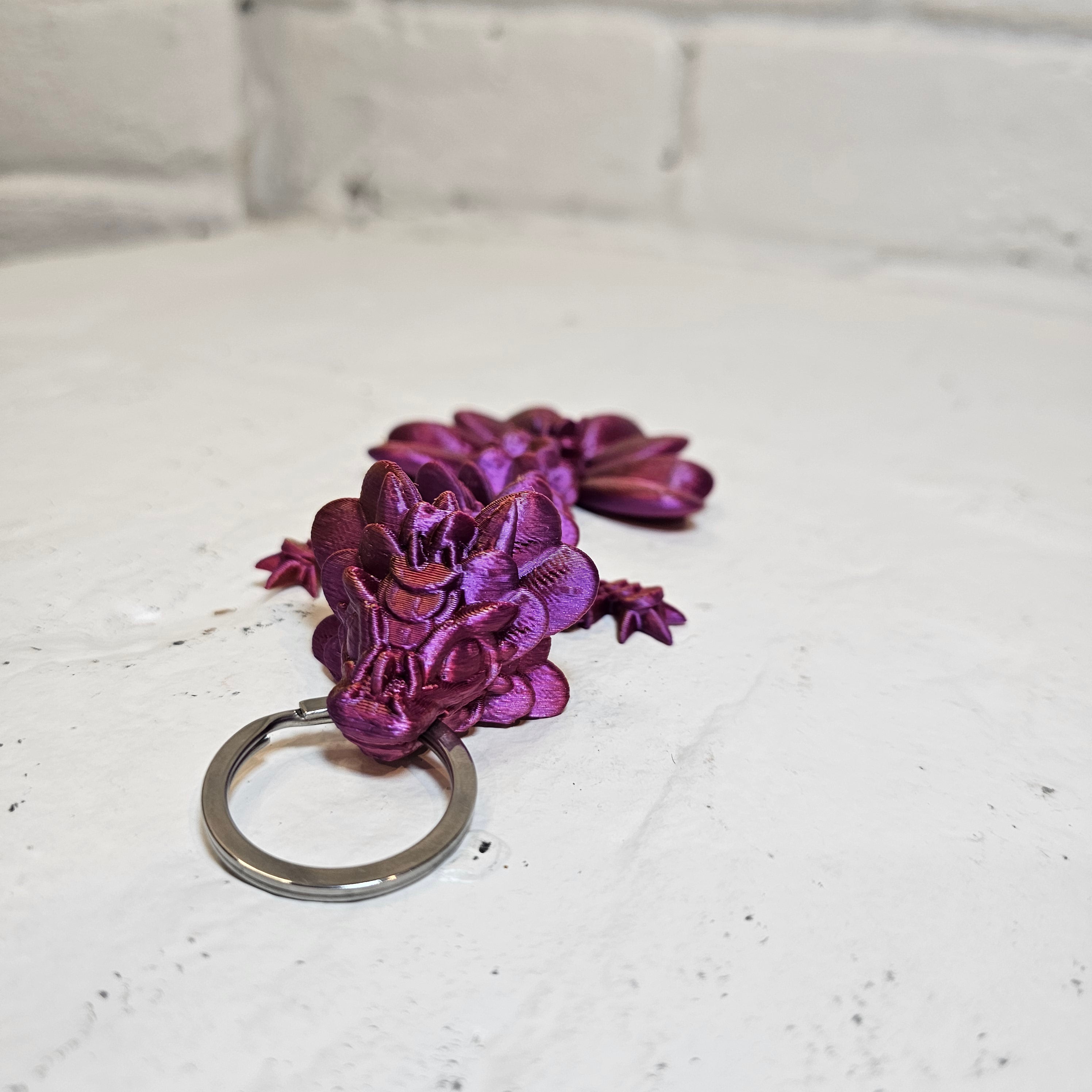 Clover Dragon Keychain