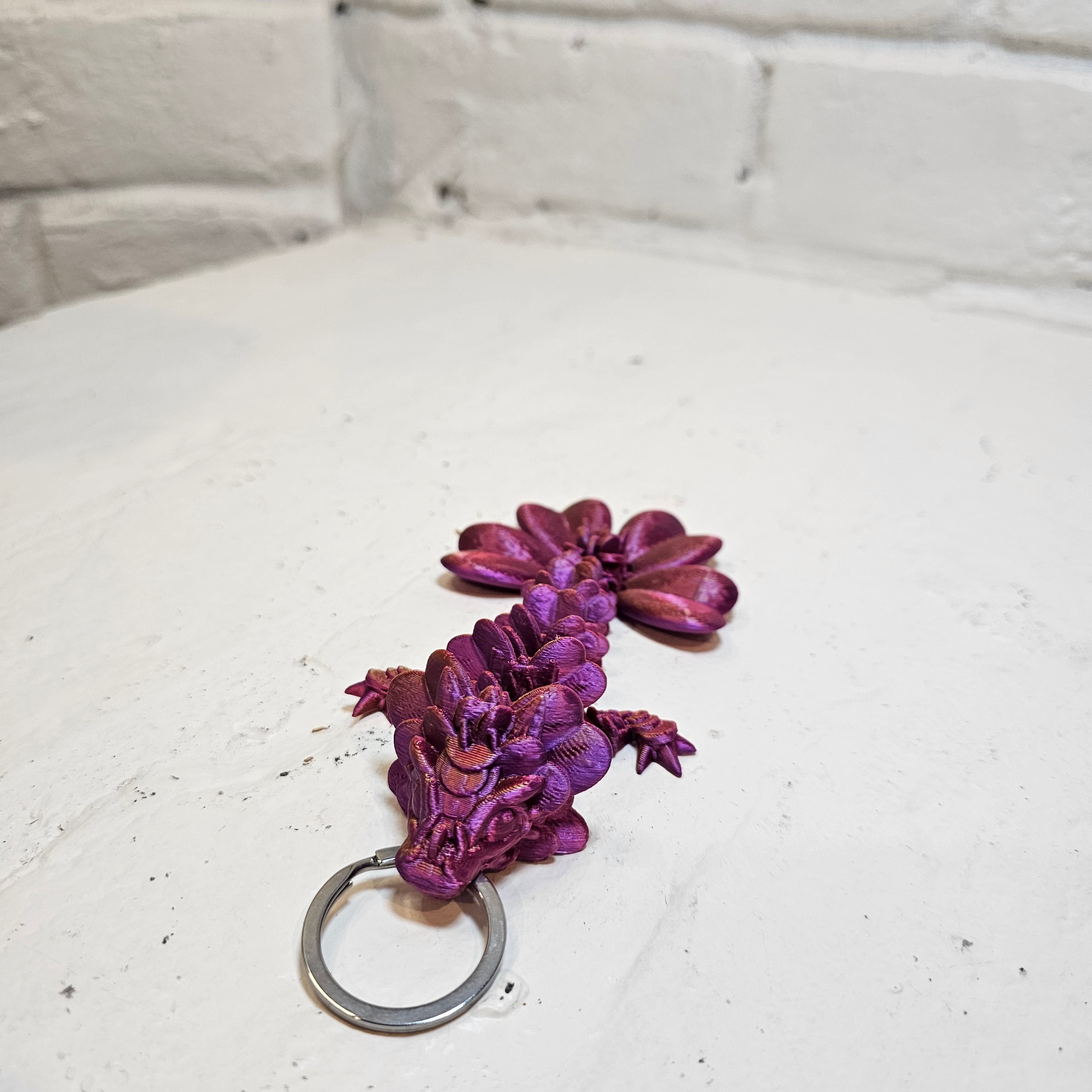 Clover Dragon Keychain