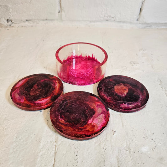 Pink Space Costers w/ Cork Backing **has cost⭐