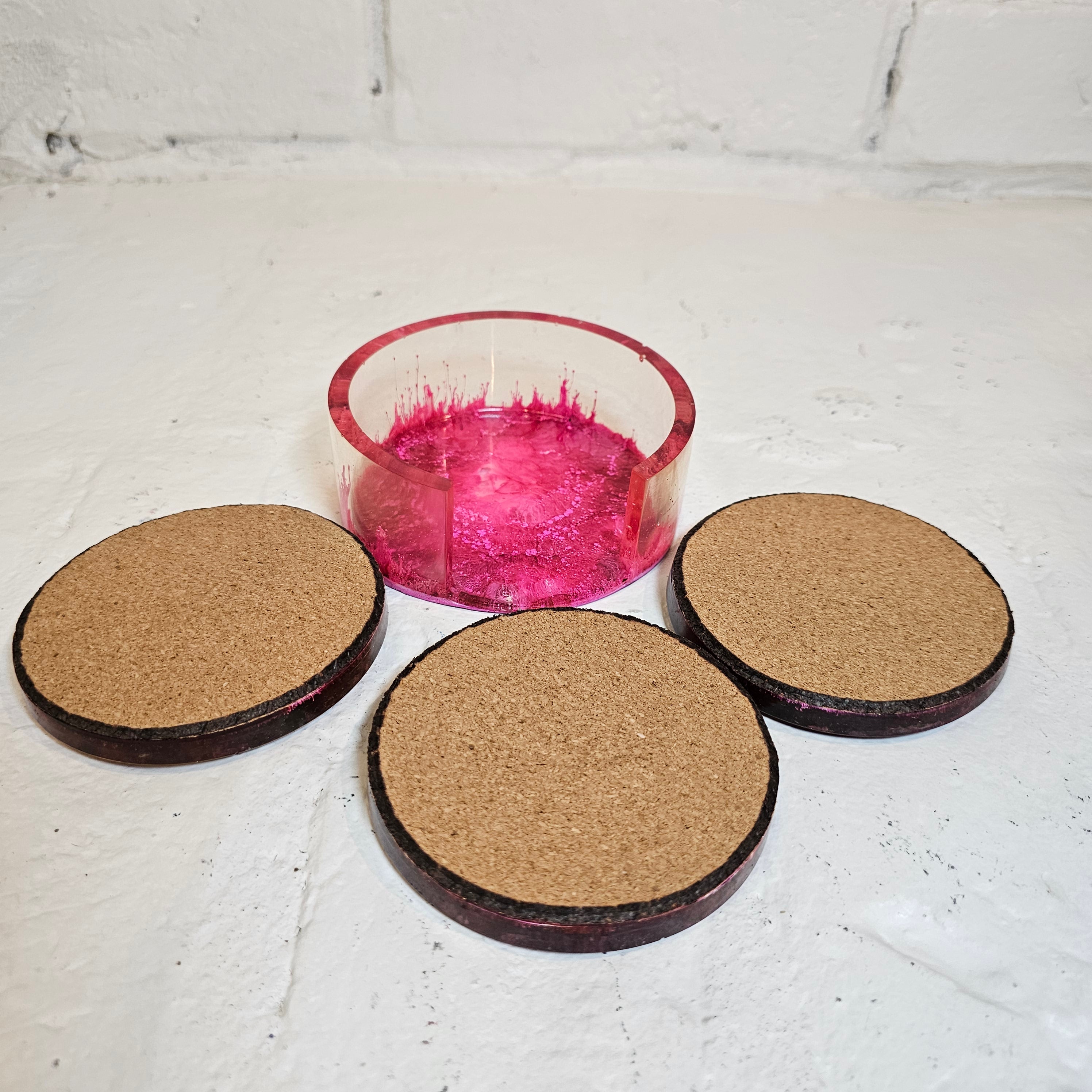 Pink Space Costers w/ Cork Backing **has cost⭐