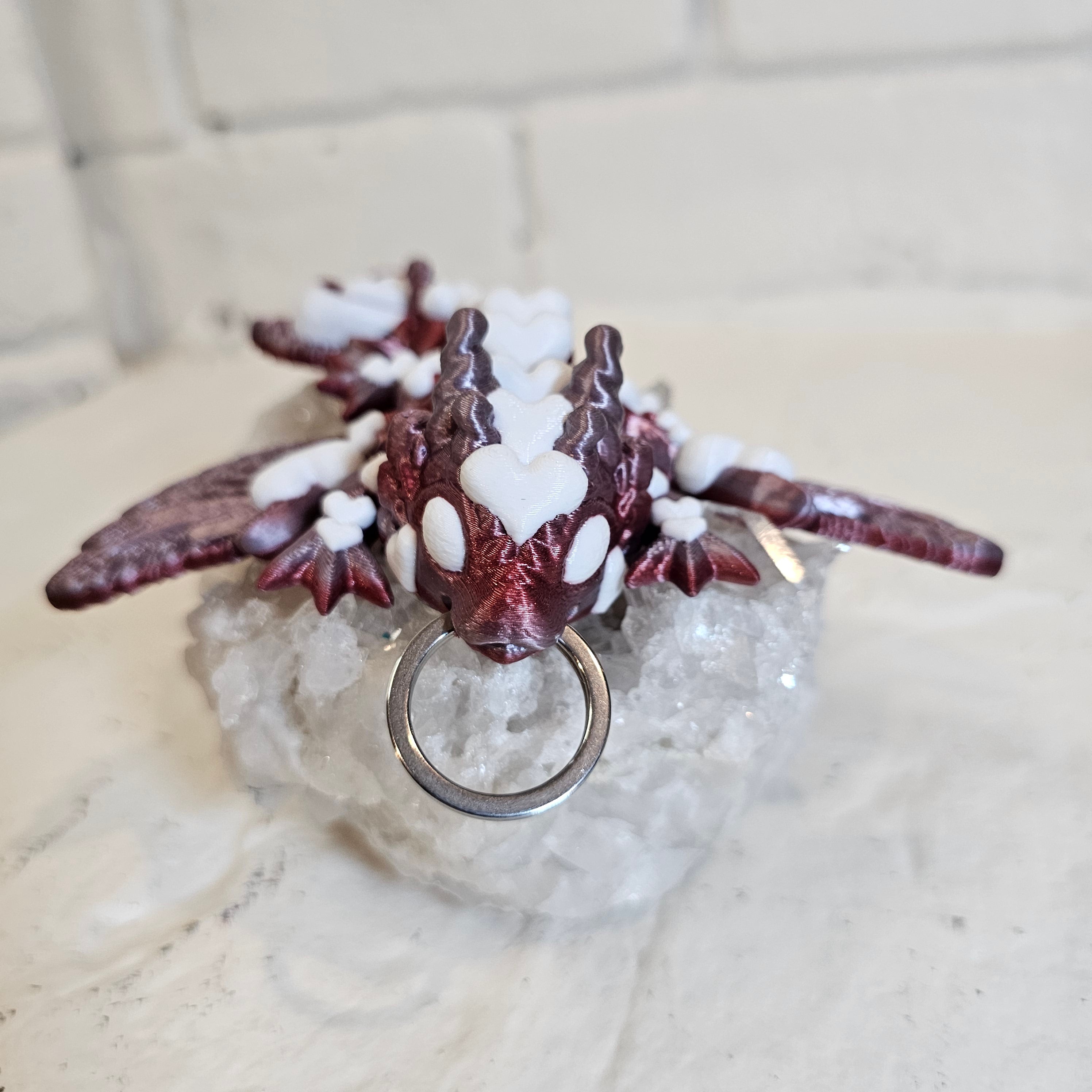 Kawaii Heart Dragon Keychain